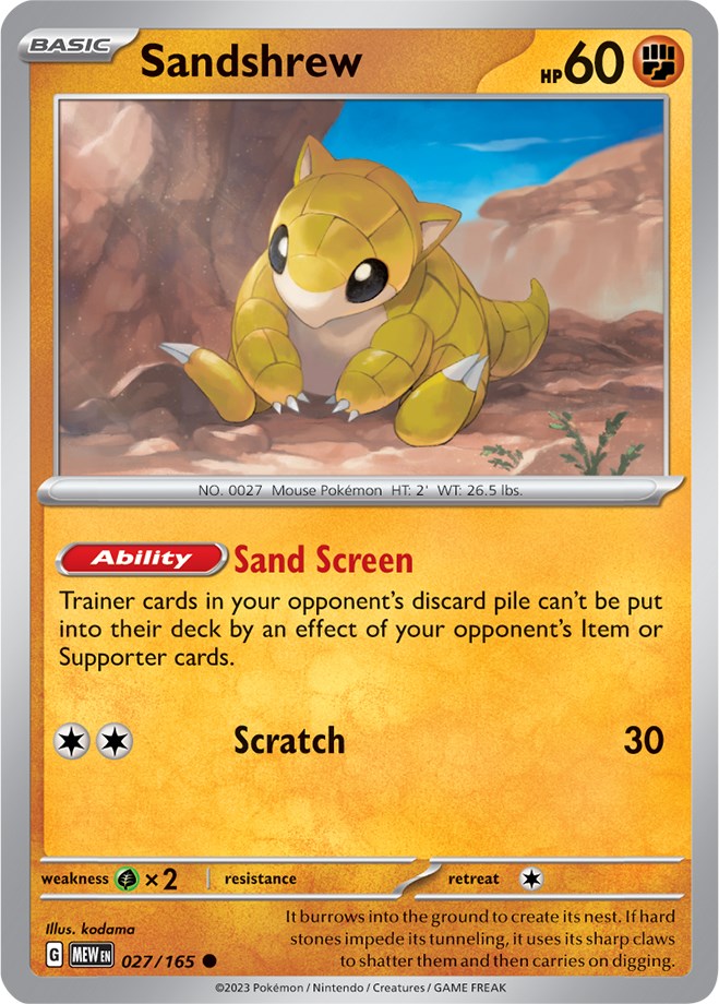 Sandshrew (027/165) [Scarlet & Violet 151] | Enigma On Main