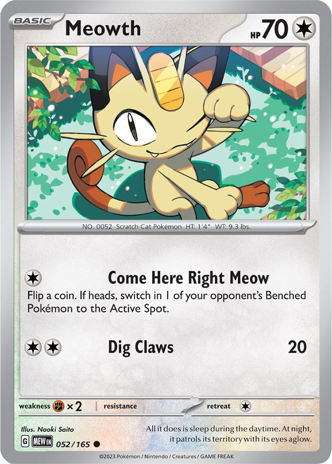 Meowth (052/165) [Scarlet & Violet 151] | Enigma On Main