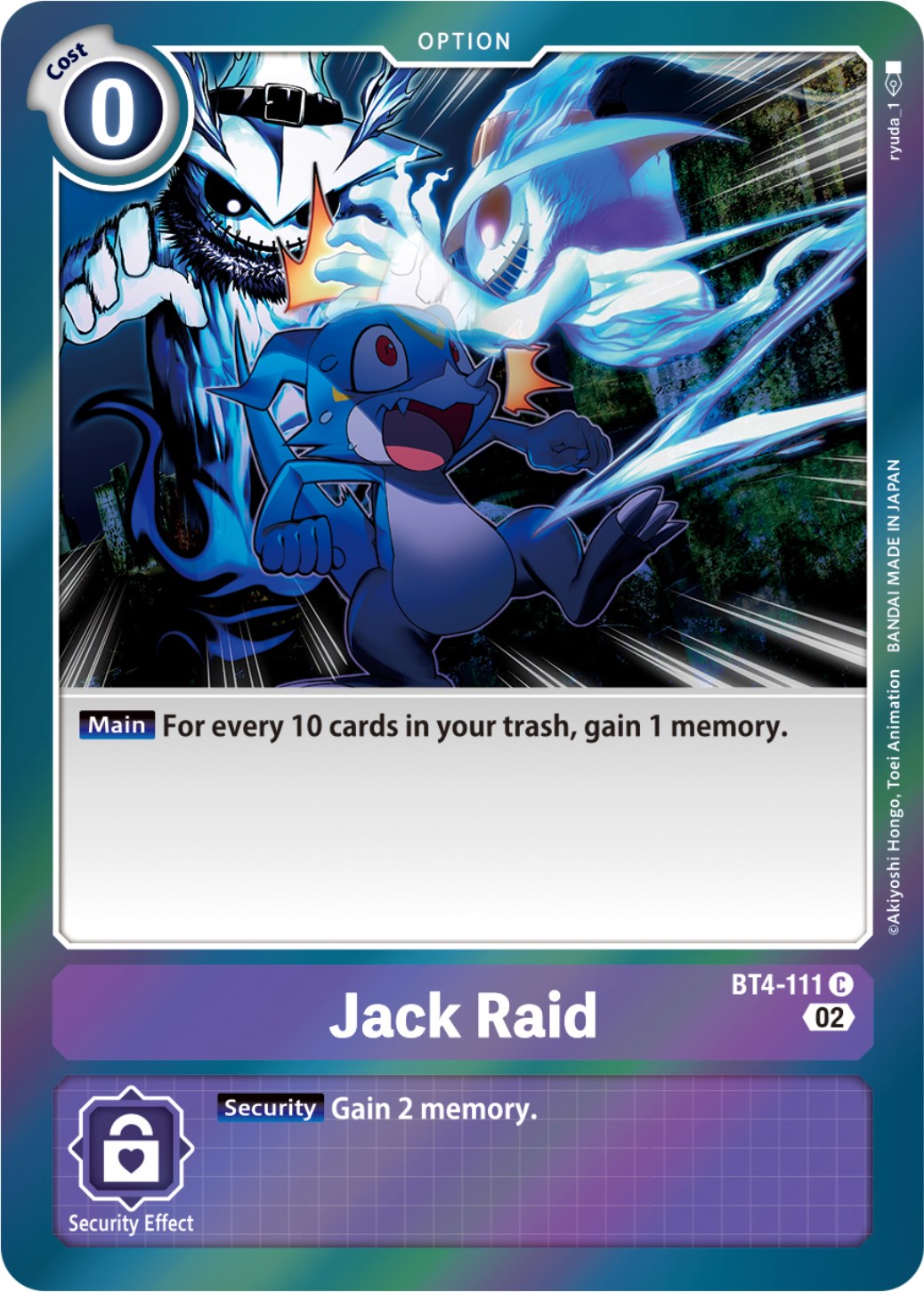 Jack Raid [BT4-111] (Resurgence Booster Reprint) [Resurgence Booster] | Enigma On Main