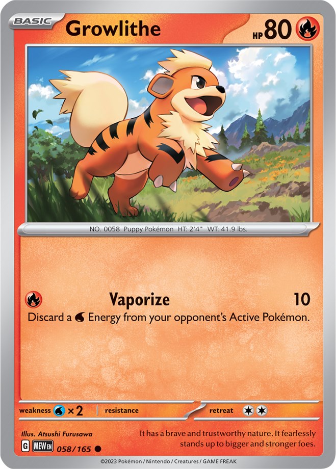 Growlithe (058/165) [Scarlet & Violet: 151] | Enigma On Main