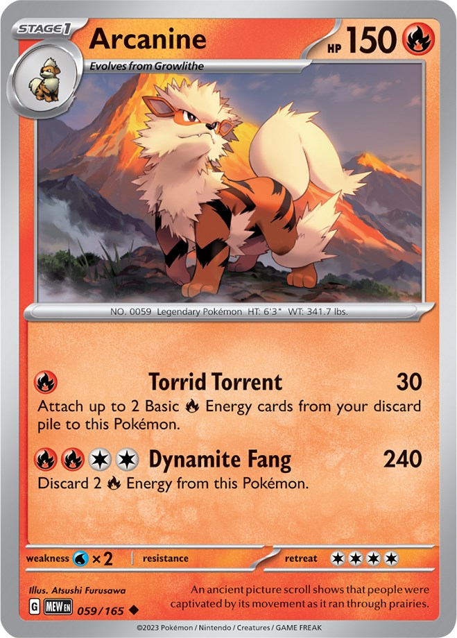 Arcanine (059/165) [Scarlet & Violet: 151] | Enigma On Main