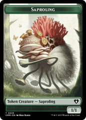 Saproling // Stoneforged Blade Double-Sided Token [Commander Masters Tokens] | Enigma On Main