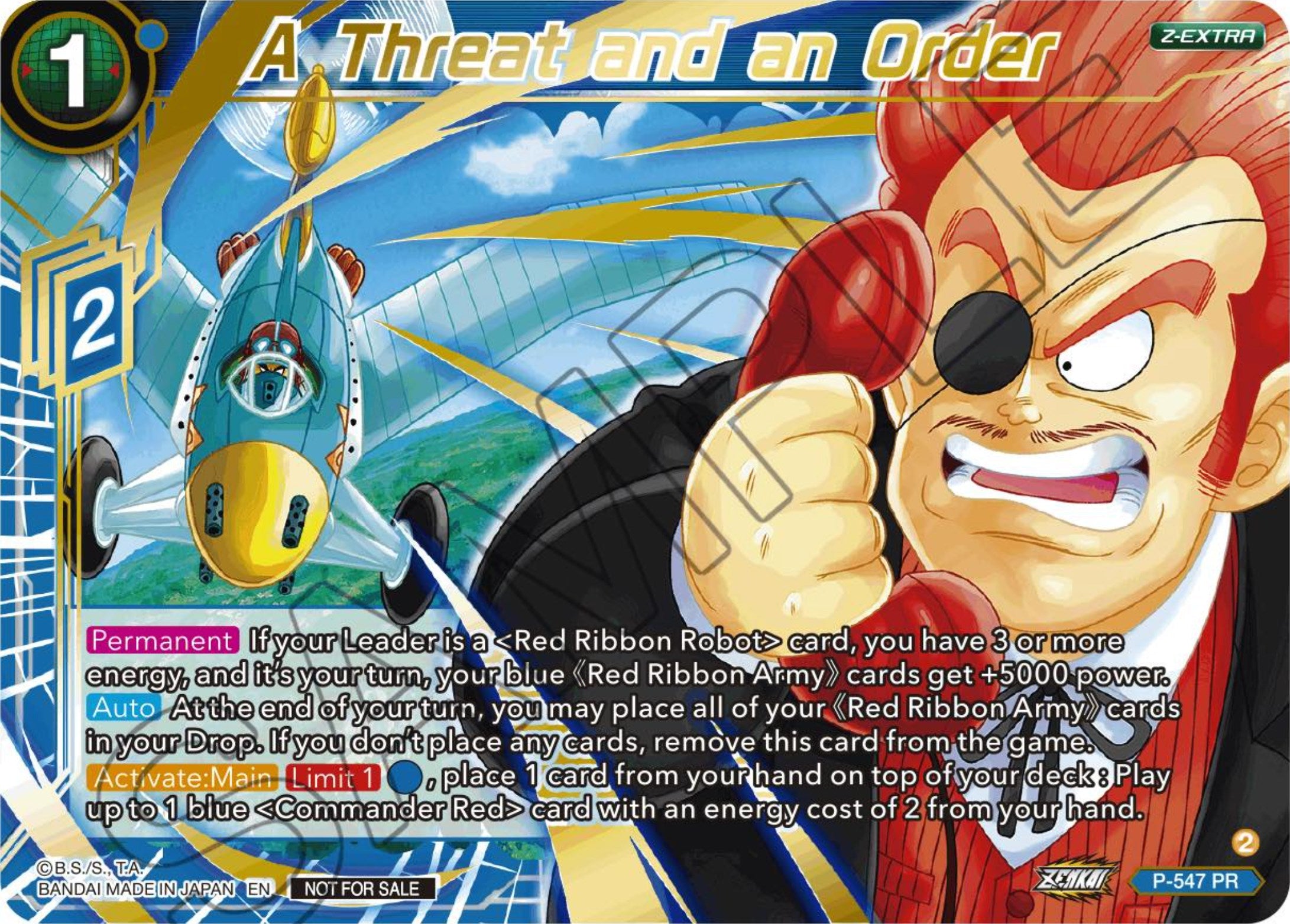 A Threat and an Order (Championship Z Extra Card Pack 2023) (Gold-Stamped) (P-547) [Tournament Promotion Cards] | Enigma On Main
