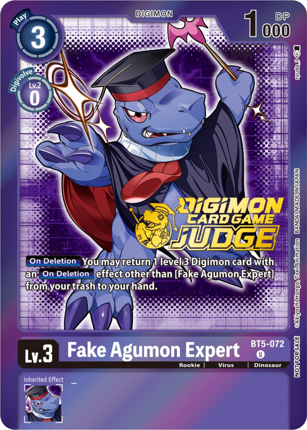 Fake Agumon Expert [BT5-072] (Judge Pack 4) [Battle of Omni Promos] | Enigma On Main