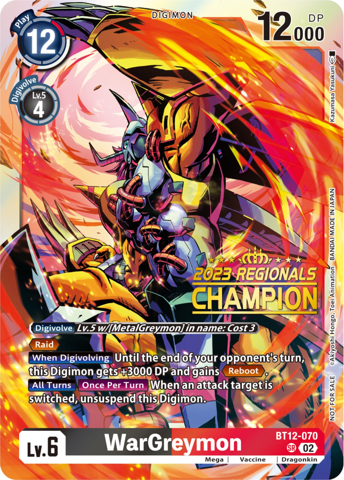 WarGreymon [BT12-070] (2023 Regionals Champion) [Across Time] | Enigma On Main