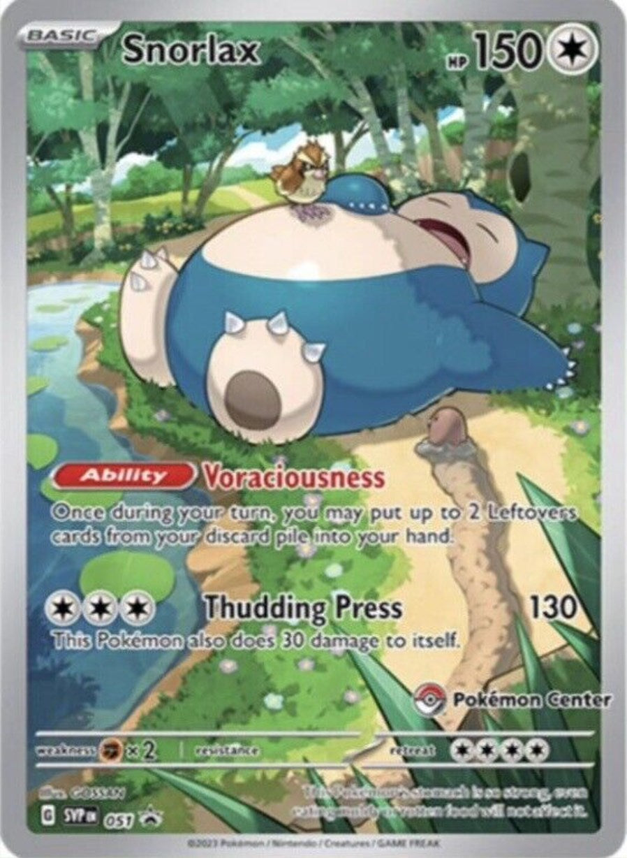 Snorlax (051) (Pokemon Center Exclusive) [Scarlet & Violet: Black Star Promos] | Enigma On Main