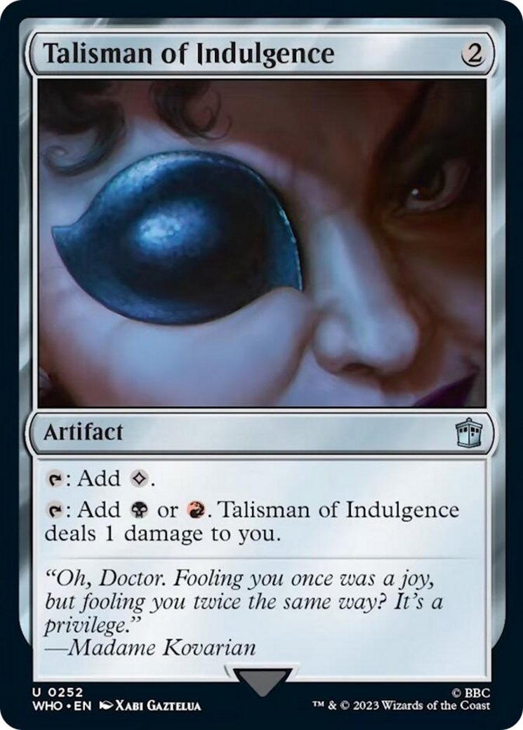 Talisman of Indulgence [Doctor Who] | Enigma On Main