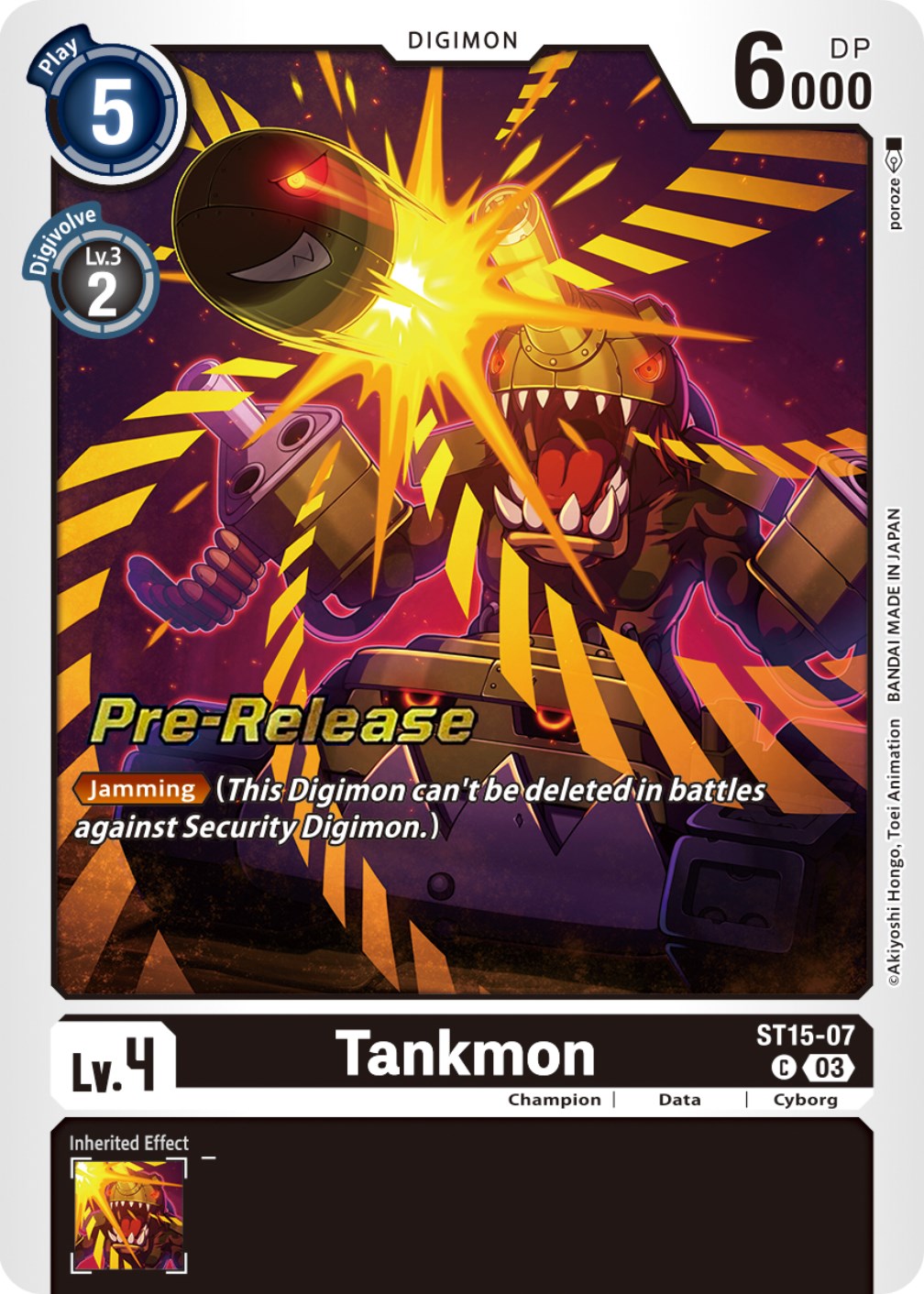 Tankmon [ST15-07] [Starter Deck: Dragon of Courage Pre-Release Cards] | Enigma On Main