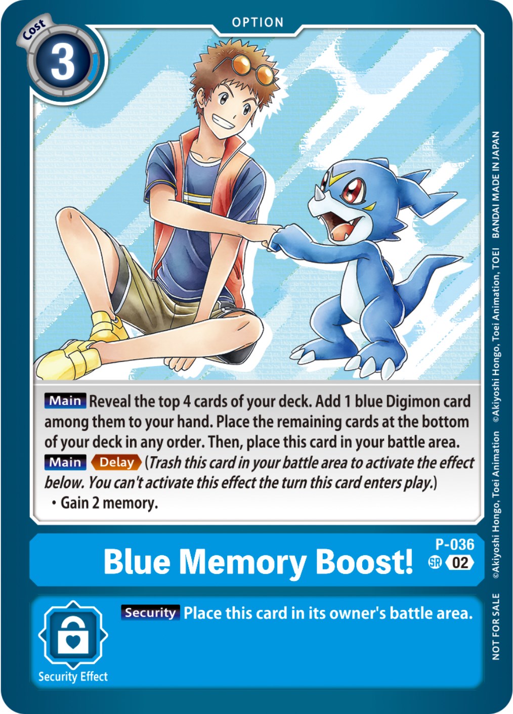 Blue Memory Boost! [P-036] (NYCC 2023 Demo Deck) [Promotional Cards] | Enigma On Main