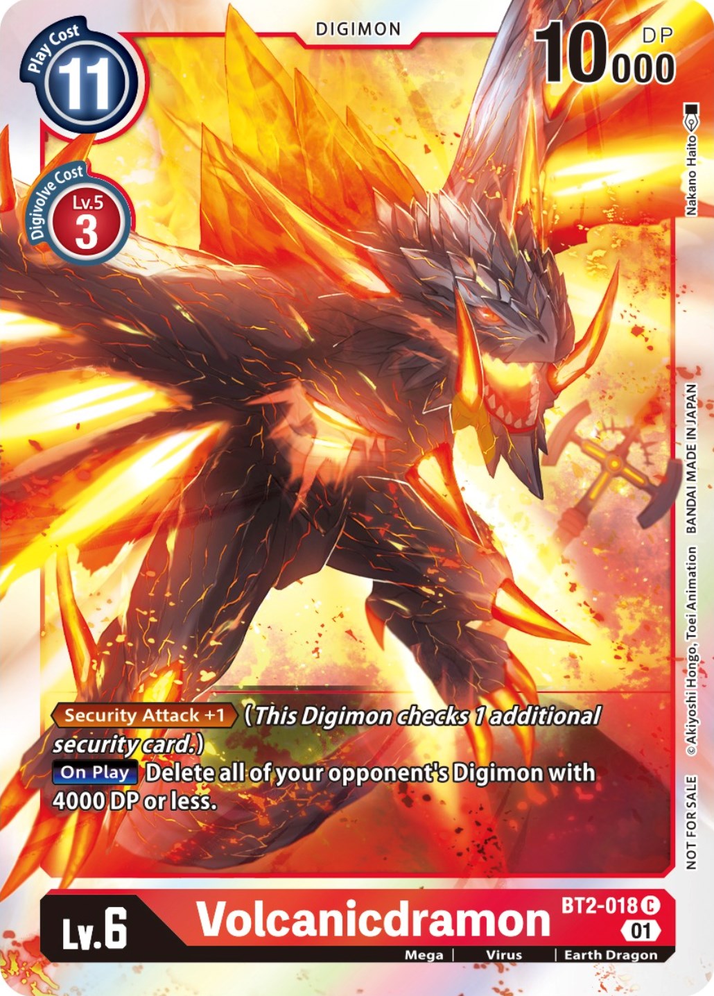 Volcanicdramon [BT2-018] (ST-11 Special Entry Pack) [Release Special Booster Promos] | Enigma On Main