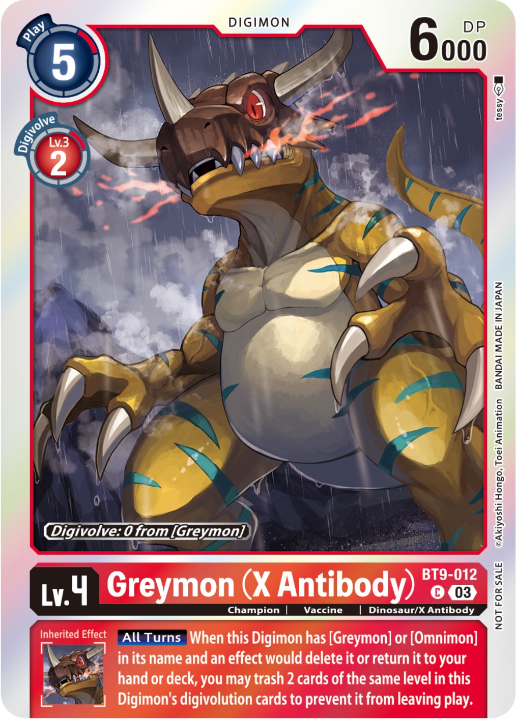 Greymon (X Antibody) [BT9-012] (Blast Ace Pre-Release Winner) [X Record] | Enigma On Main