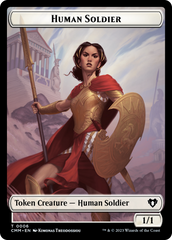 Human Soldier // Elemental (0025) Double-Sided Token [Commander Masters Tokens] | Enigma On Main