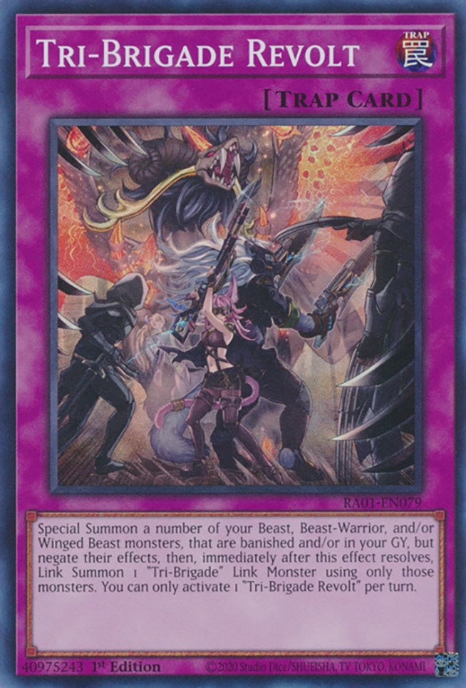 Tri-Brigade Revolt [RA01-EN079] Super Rare | Enigma On Main