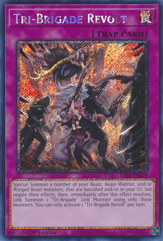 Tri-Brigade Revolt [RA01-EN079] Platinum Secret Rare | Enigma On Main