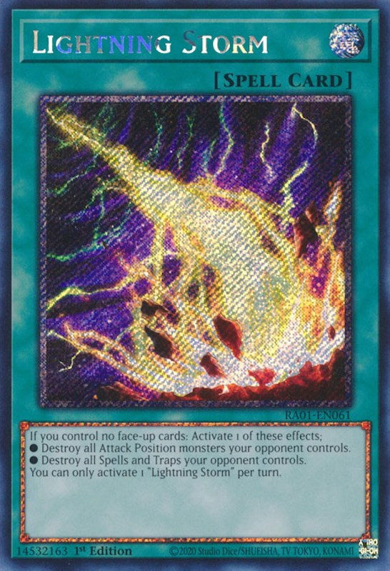 Lightning Storm [RA01-EN061] Platinum Secret Rare | Enigma On Main