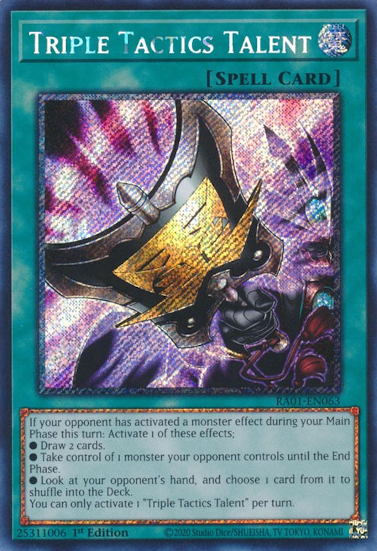 Triple Tactics Talent [RA01-EN063] Platinum Secret Rare | Enigma On Main