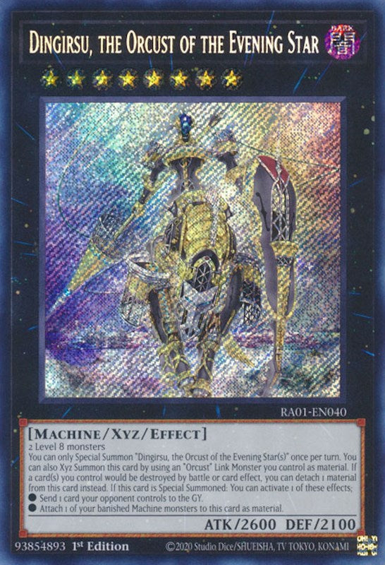 Dingirsu, the Orcust of the Evening Star [RA01-EN040] Secret Rare | Enigma On Main