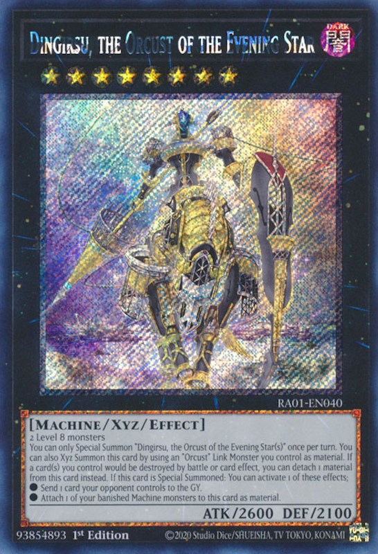 Dingirsu, the Orcust of the Evening Star [RA01-EN040] Platinum Secret Rare | Enigma On Main