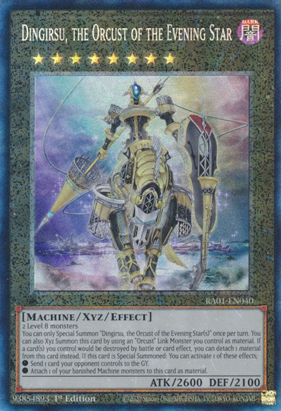 Dingirsu, the Orcust of the Evening Star [RA01-EN040] Prismatic Collector's Rare | Enigma On Main