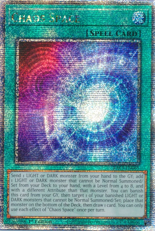 Chaos Space [RA01-EN065] Quarter Century Secret Rare | Enigma On Main