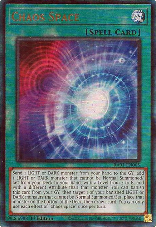 Chaos Space [RA01-EN065] Prismatic Ultimate Rare | Enigma On Main