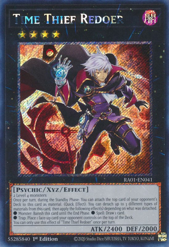 Time Thief Redoer [RA01-EN041] Platinum Secret Rare | Enigma On Main