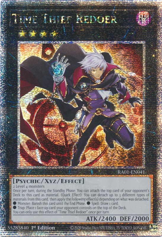 Time Thief Redoer [RA01-EN041] Quarter Century Secret Rare | Enigma On Main