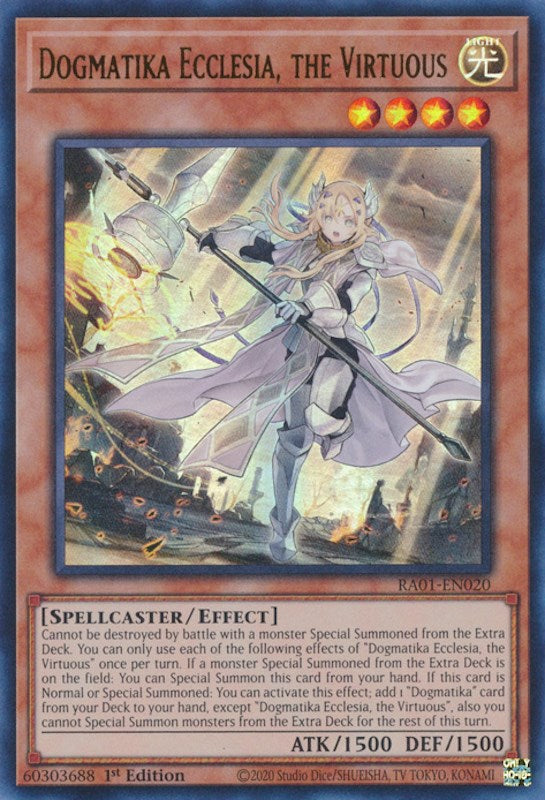 Dogmatika Ecclesia, the Virtuous [RA01-EN020] Ultra Rare | Enigma On Main