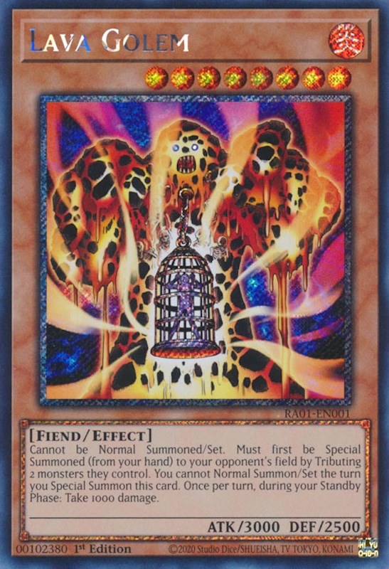 Lava Golem [RA01-EN001] Platinum Secret Rare | Enigma On Main