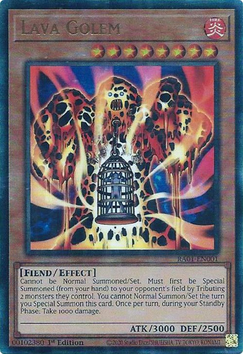 Lava Golem [RA01-EN001] Prismatic Ultimate Rare | Enigma On Main