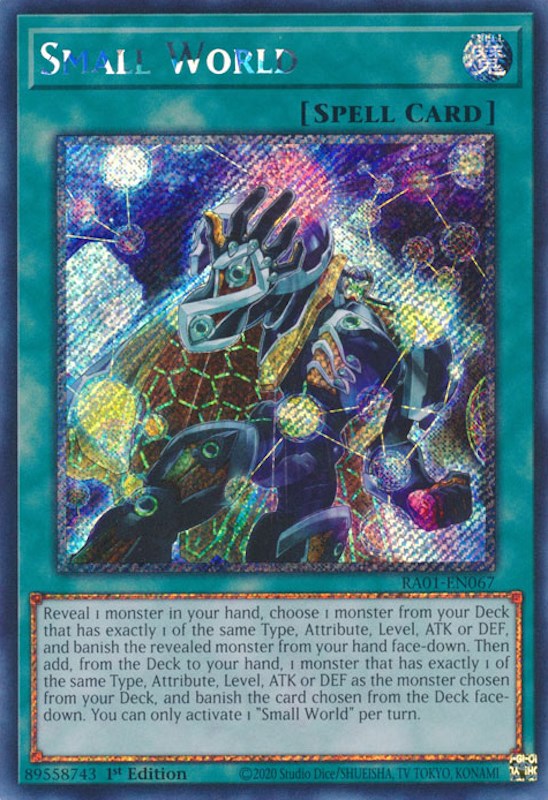 Small World [RA01-EN067] Platinum Secret Rare | Enigma On Main