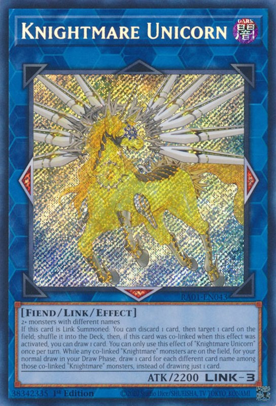 Knightmare Unicorn [RA01-EN043] Secret Rare | Enigma On Main