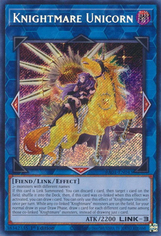 Knightmare Unicorn (Alternate Art) [RA01-EN043] Secret Rare | Enigma On Main