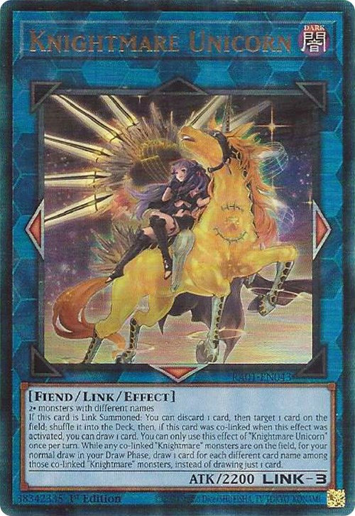 Knightmare Unicorn (Alternate Art) [RA01-EN043] Prismatic Ultimate Rare | Enigma On Main