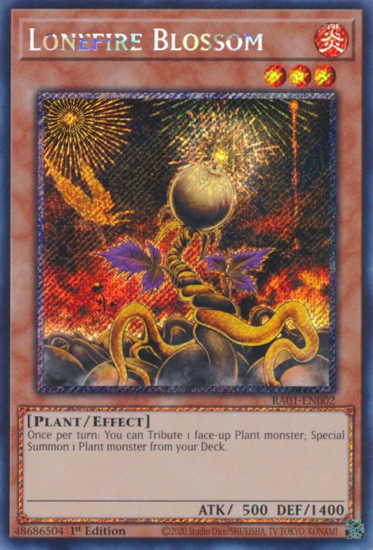 Lonefire Blossom [RA01-EN002] Prismatic Secret Rare | Enigma On Main