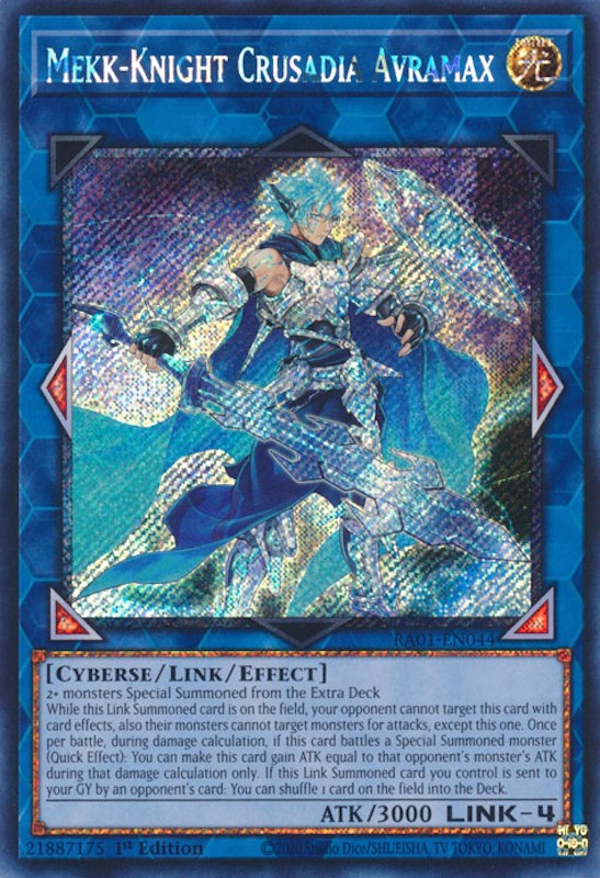 Mekk-Knight Crusadia Avramax [RA01-EN044] Platinum Secret Rare | Enigma On Main