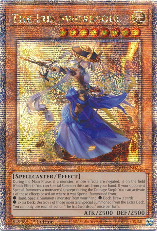 The Iris Swordsoul [RA01-EN023] Quarter Century Secret Rare | Enigma On Main