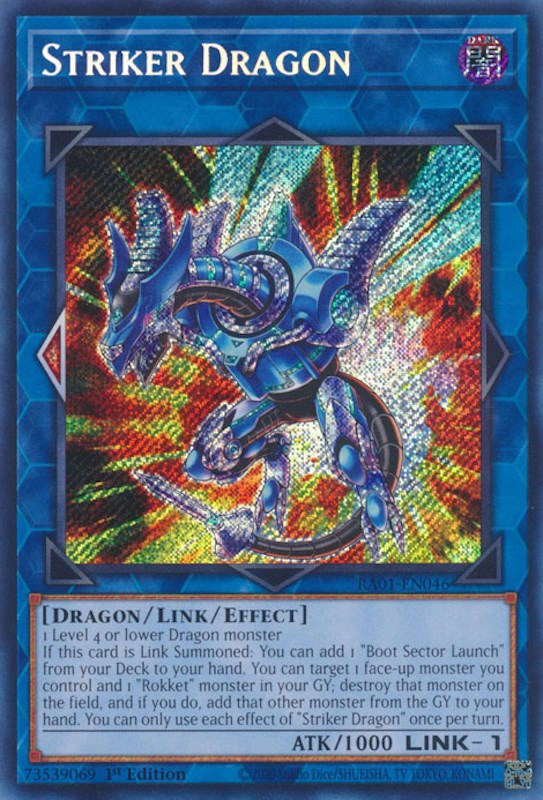 Striker Dragon [RA01-EN046] Secret Rare | Enigma On Main