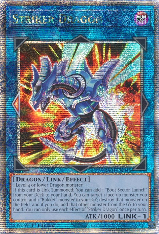 Striker Dragon [RA01-EN046] Quarter Century Secret Rare | Enigma On Main