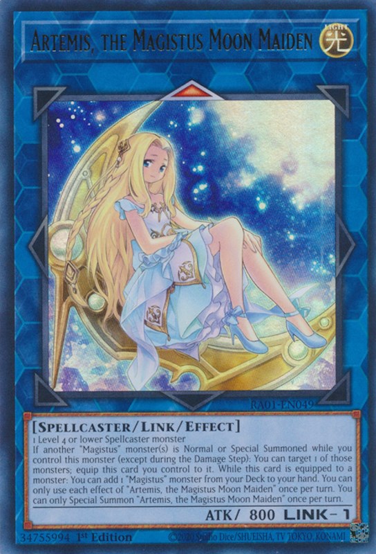 Artemis, the Magistus Moon Maiden [RA01-EN049] Ultra Rare | Enigma On Main