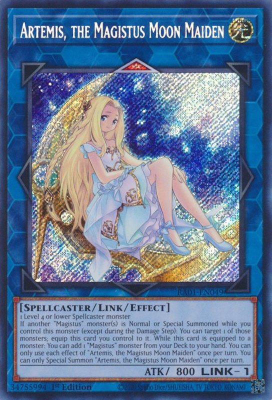 Artemis, the Magistus Moon Maiden [RA01-EN049] Secret Rare | Enigma On Main