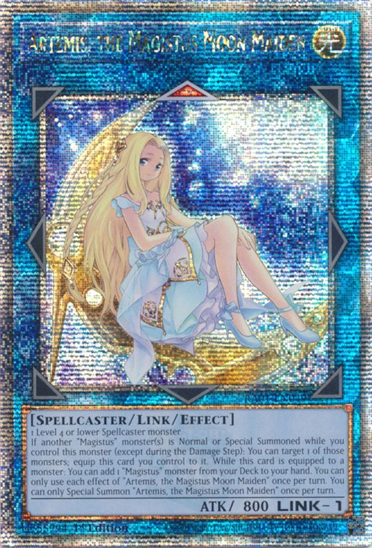 Artemis, the Magistus Moon Maiden [RA01-EN049] Quarter Century Secret Rare | Enigma On Main