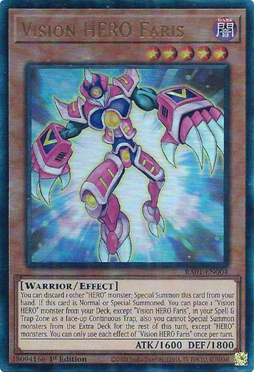 Vision HERO Faris [RA01-EN004] Prismatic Ultimate Rare | Enigma On Main