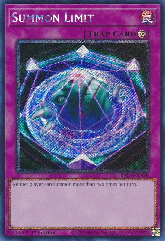 Summon Limit [RA01-EN070] Platinum Secret Rare | Enigma On Main