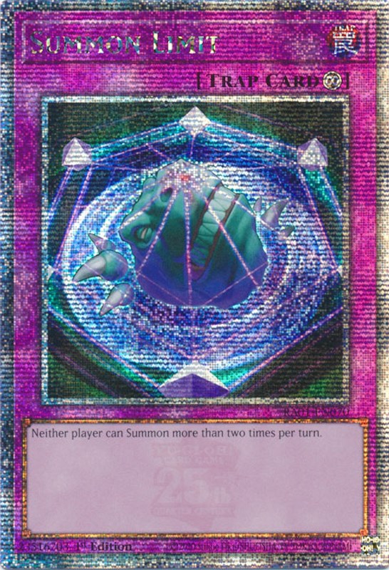 Summon Limit [RA01-EN070] Quarter Century Secret Rare | Enigma On Main