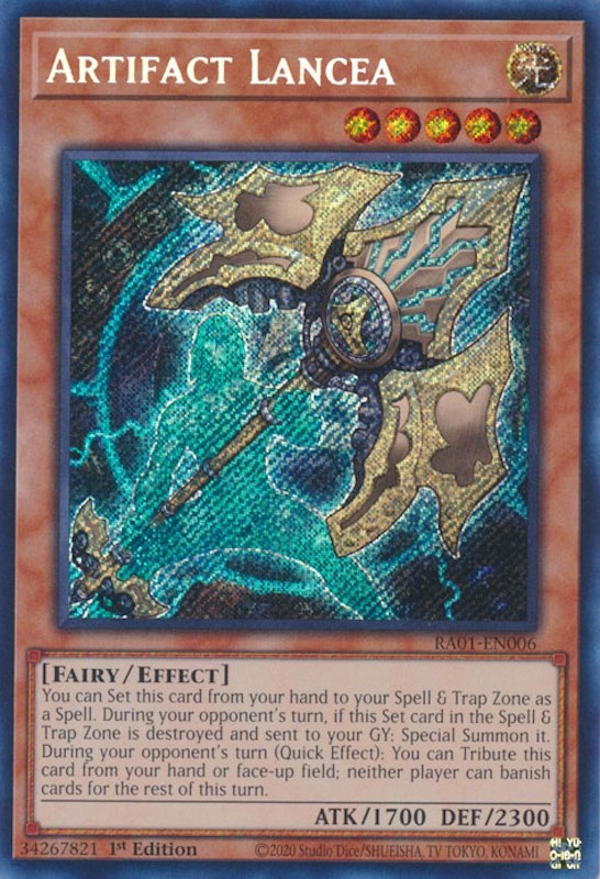 Artifact Lancea [RA01-EN006] Secret Rare | Enigma On Main