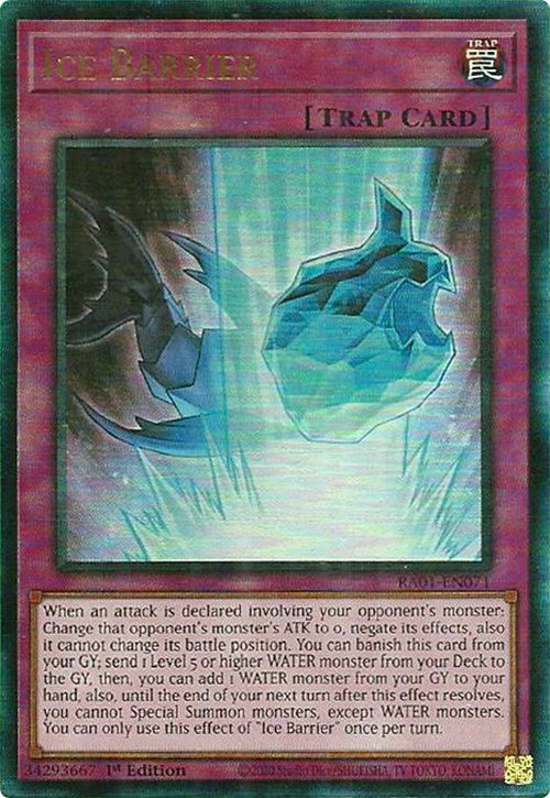 Ice Barrier [RA01-EN071] Prismatic Ultimate Rare | Enigma On Main