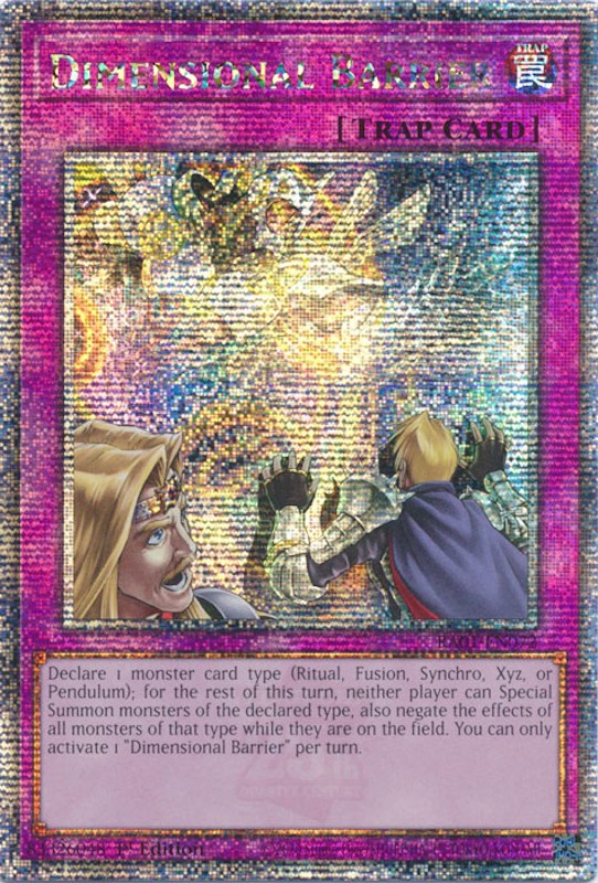 Dimensional Barrier [RA01-EN072] Quarter Century Secret Rare | Enigma On Main