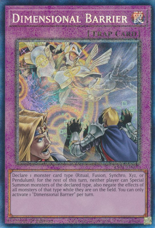 Dimensional Barrier [RA01-EN072] Prismatic Collector's Rare | Enigma On Main