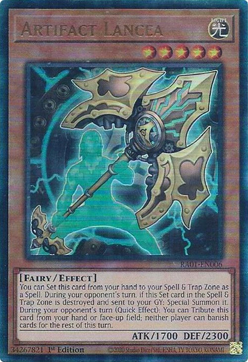 Artifact Lancea [RA01-EN006] Prismatic Ultimate Rare | Enigma On Main